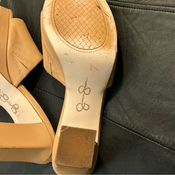 Jessica Simpson Tan Block Heels - Platform Slip-On (size 6M) - Picture 11 of 13